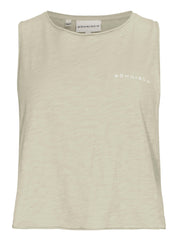 Meliertes Tanktop Cropped Fit - S560 - Beige