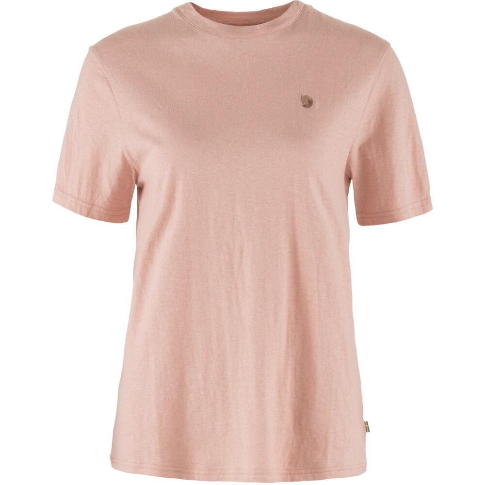 T-Shirt mit aufgesticktem Logo - 302-Chalk Rose - Rosa
