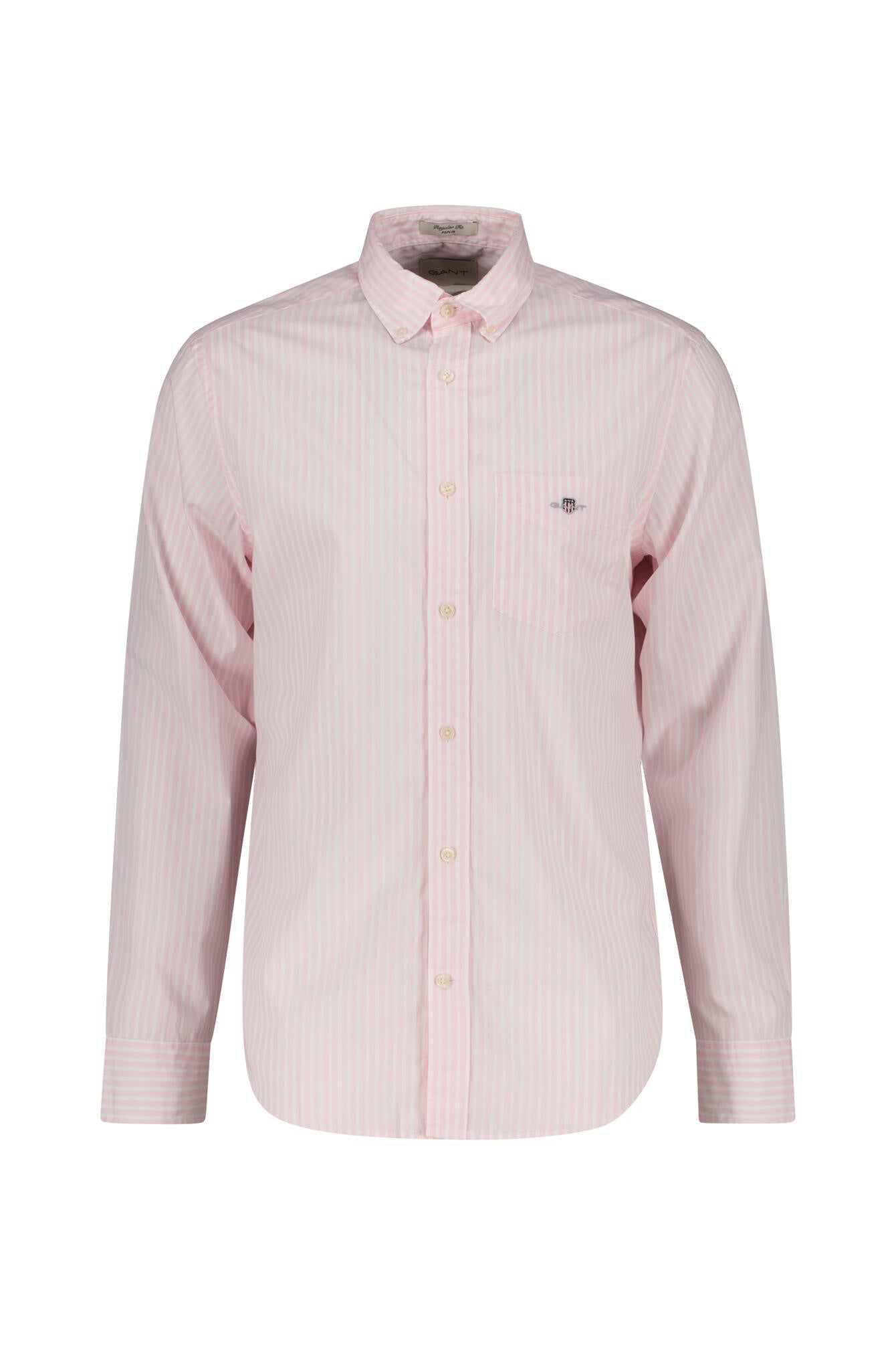 Gestreiftes Freizeithemd aus Baumwolle - 662-LIGHT PINK - Rosa