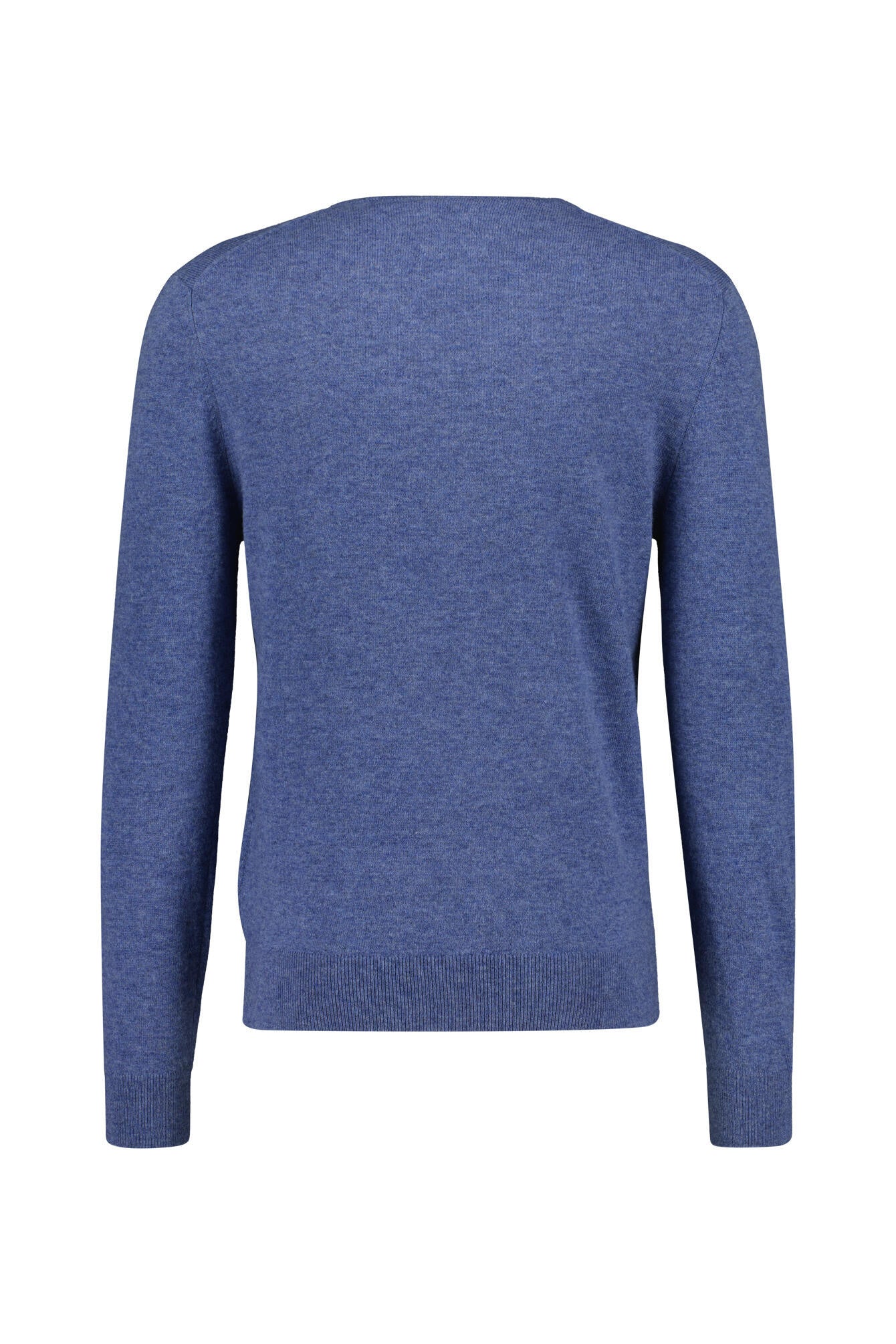 Strickpullover aus Wolle - 489-STONE BLUE MELANGE - Blau