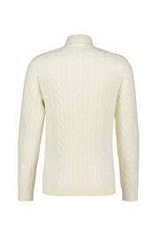 Strickpullover mit Zopfmuster - 130-CREAM - Creme