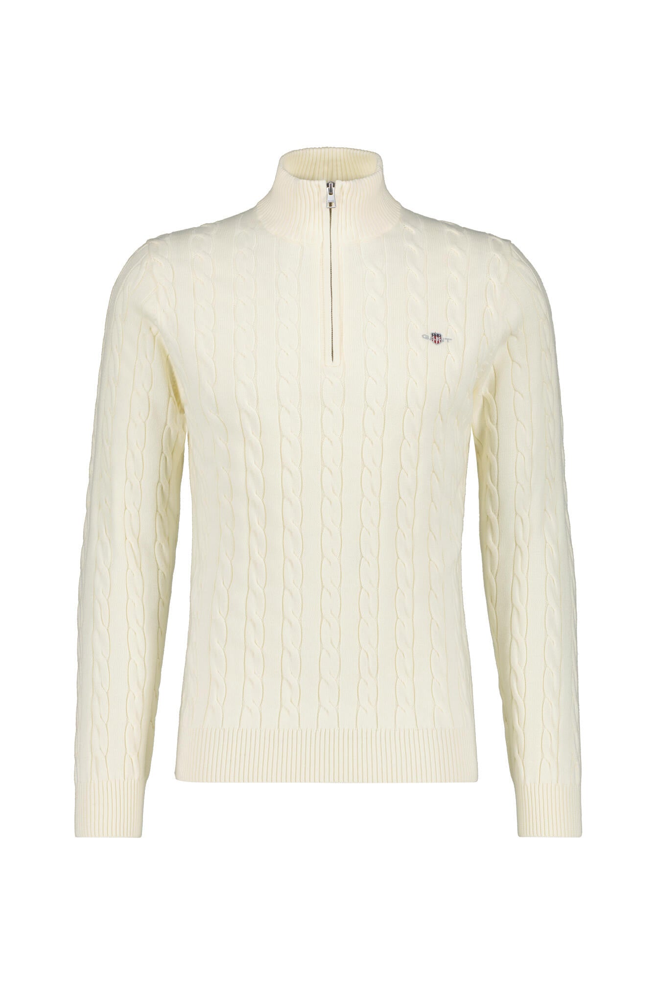 Strickpullover mit Zopfmuster - 130-CREAM - Creme