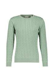 Strickpullover mit Zopfmuster - 362-KALAMATA GREEN - Grün