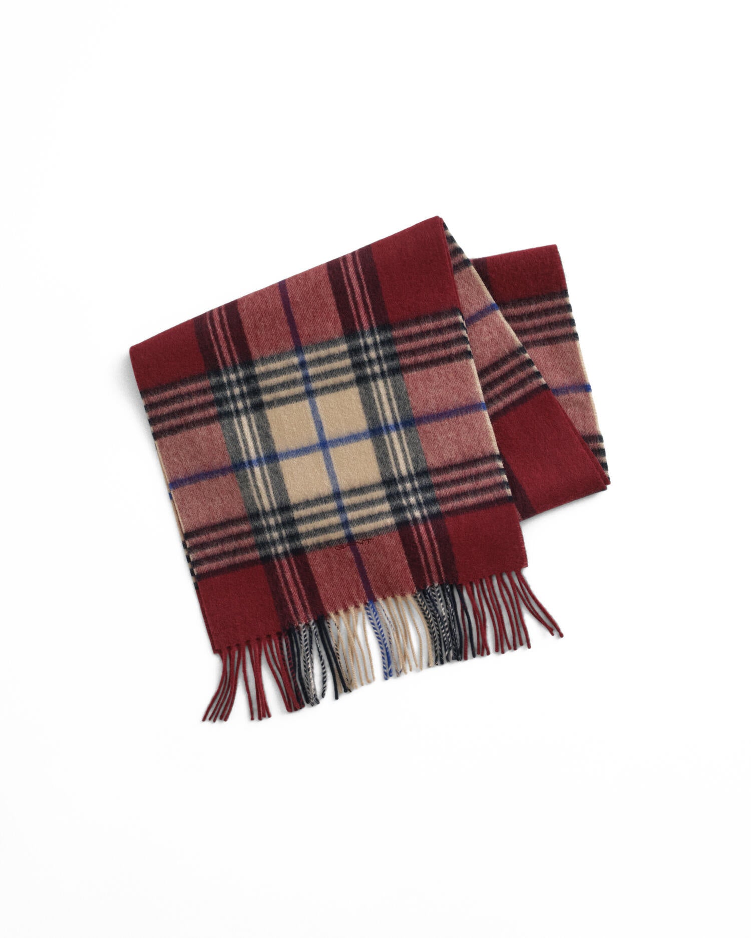 Wollschal kariert - 604-PLUMPED RED - Rot
