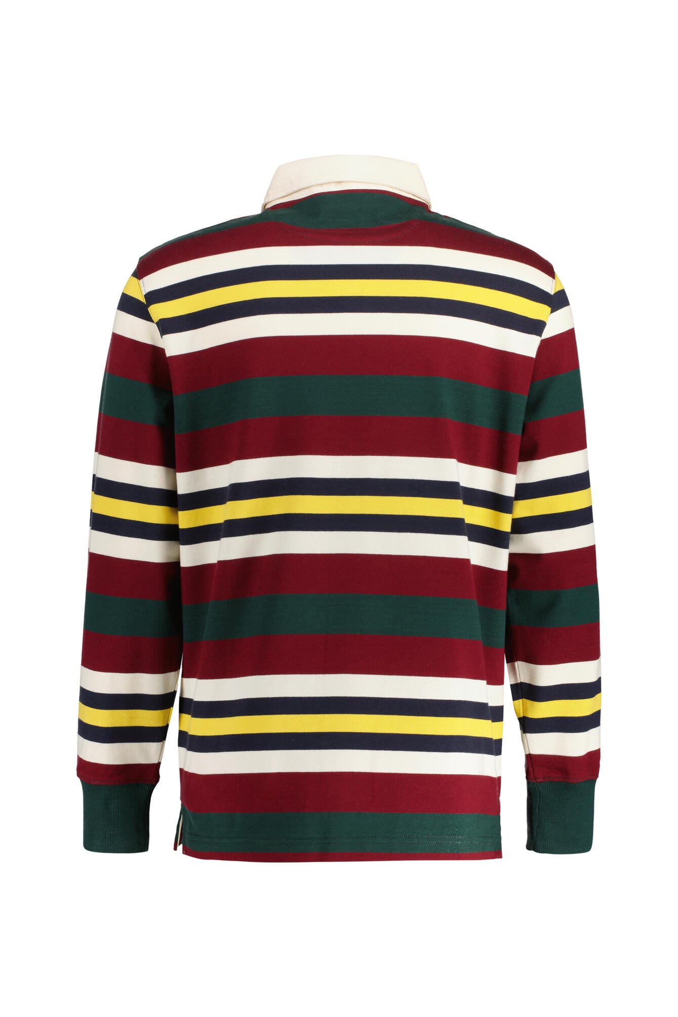 Sweatshirt mit Polokragen - 374-TARTAN GREEN - Creme