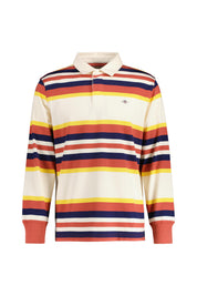 Sweatshirt mit Polokragen - 623-MODERN RUST - Creme