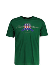 T-Shirt aus Baumwolle - 338-FOREST GREEN - Grün