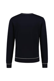 Strickpullover aus Baumwollmix - 433-EVENING BLUE - Blau