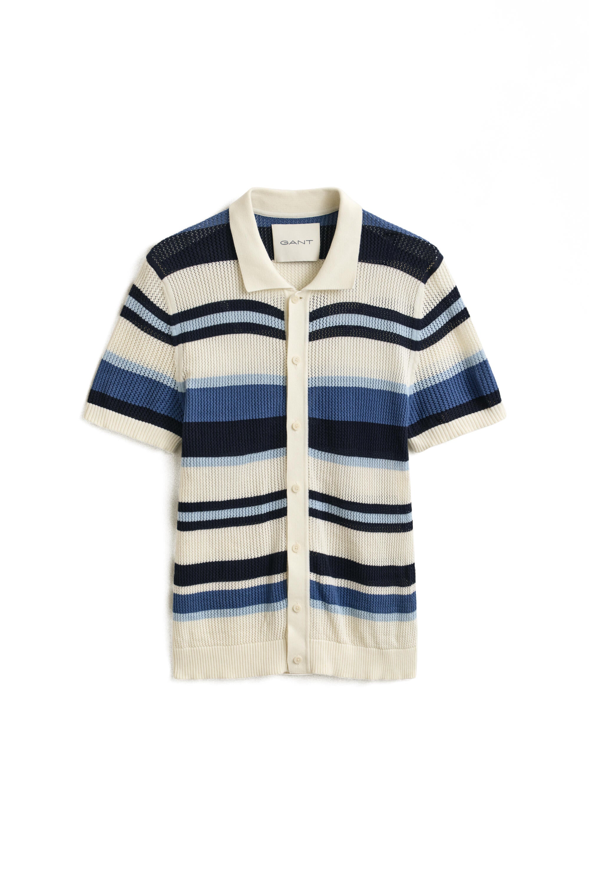 Strick-Polohemd aus Baumwolle - 442-VINTAGE BLUE - Blau