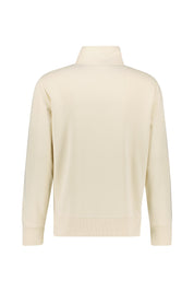 Sweatshirt mit Troyerkragen - 119-CREAMED WHITE - Creme