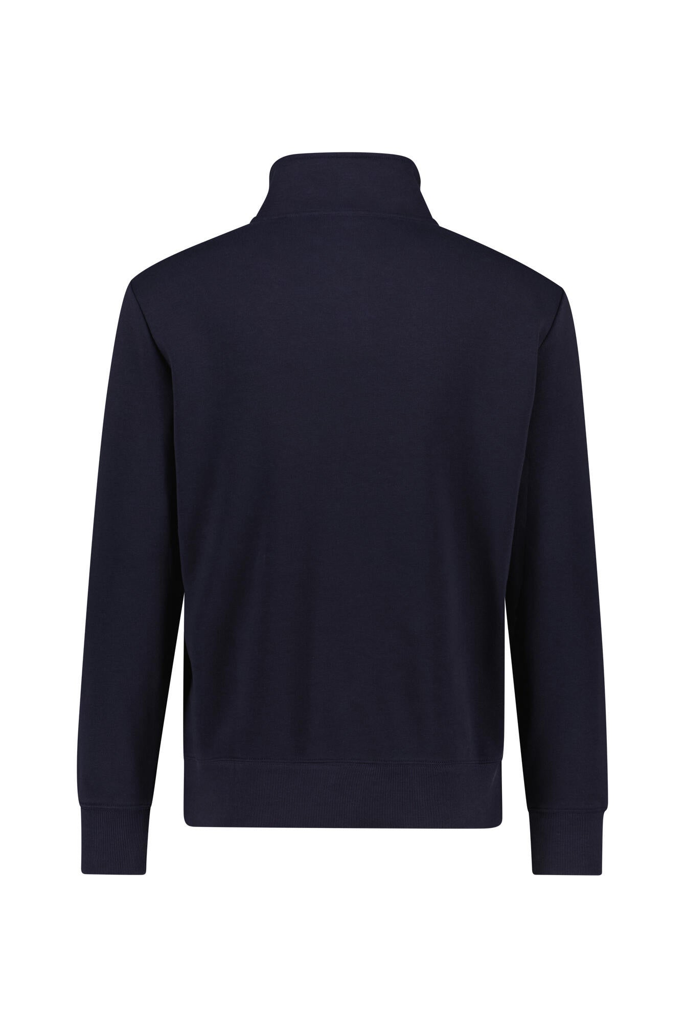 Sweatshirt mit Troyerkragen - 433-EVENING BLUE - Blau