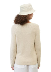 Strickpullover aus Baumwolle - 145-sandy melange - Beige