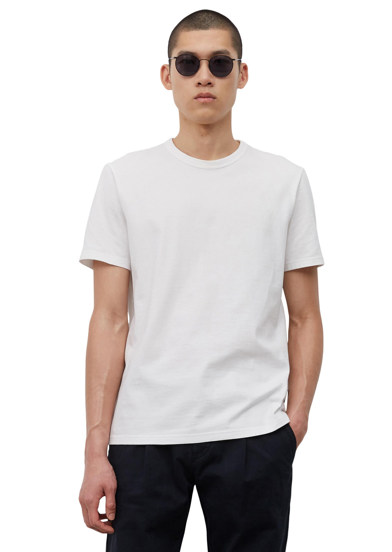 T-Shirt aus Baumwolle - 100-white - Weiß