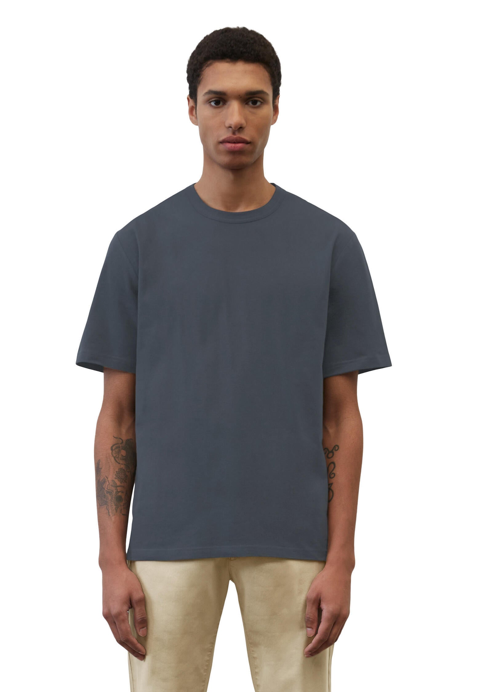 T-Shirt aus Baumwolle - 896-total eclipse - Blau