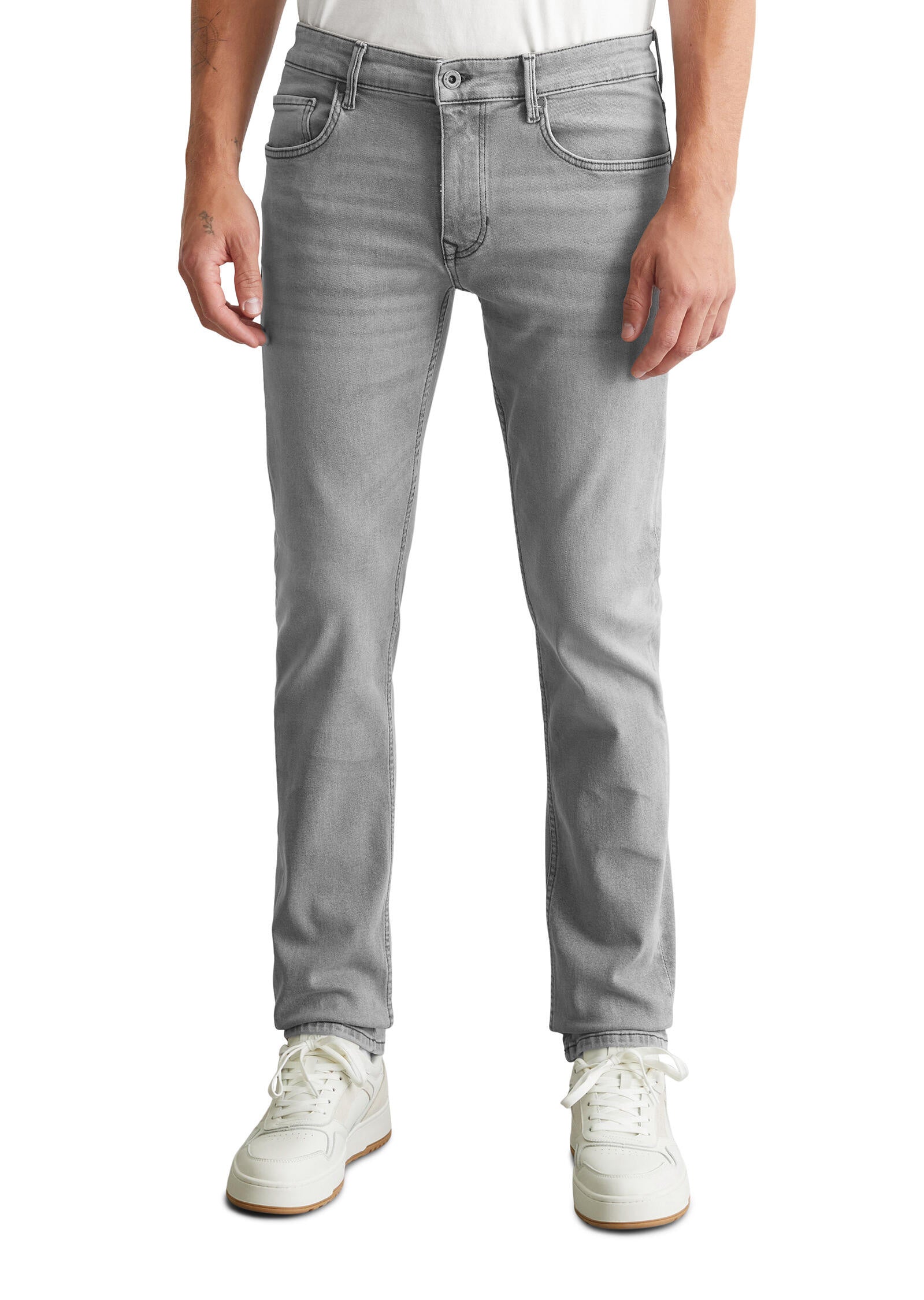 Jeans Shaped Fit - 021-Light grey wash - Grau