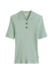 Poloshirt gerippt aus Baummwollmix - 460-dusty mint - Grün
