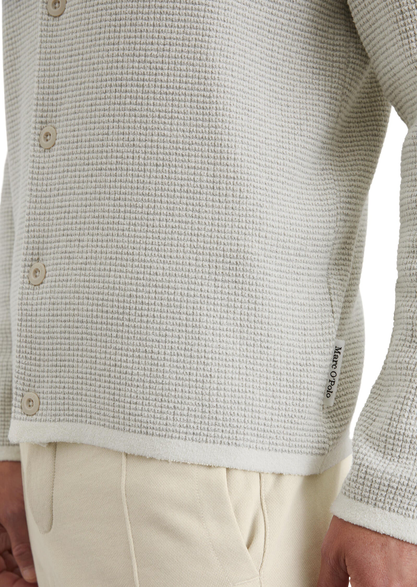 Strickcardigan aus Baumwollmix - 152-white cotton - Beige