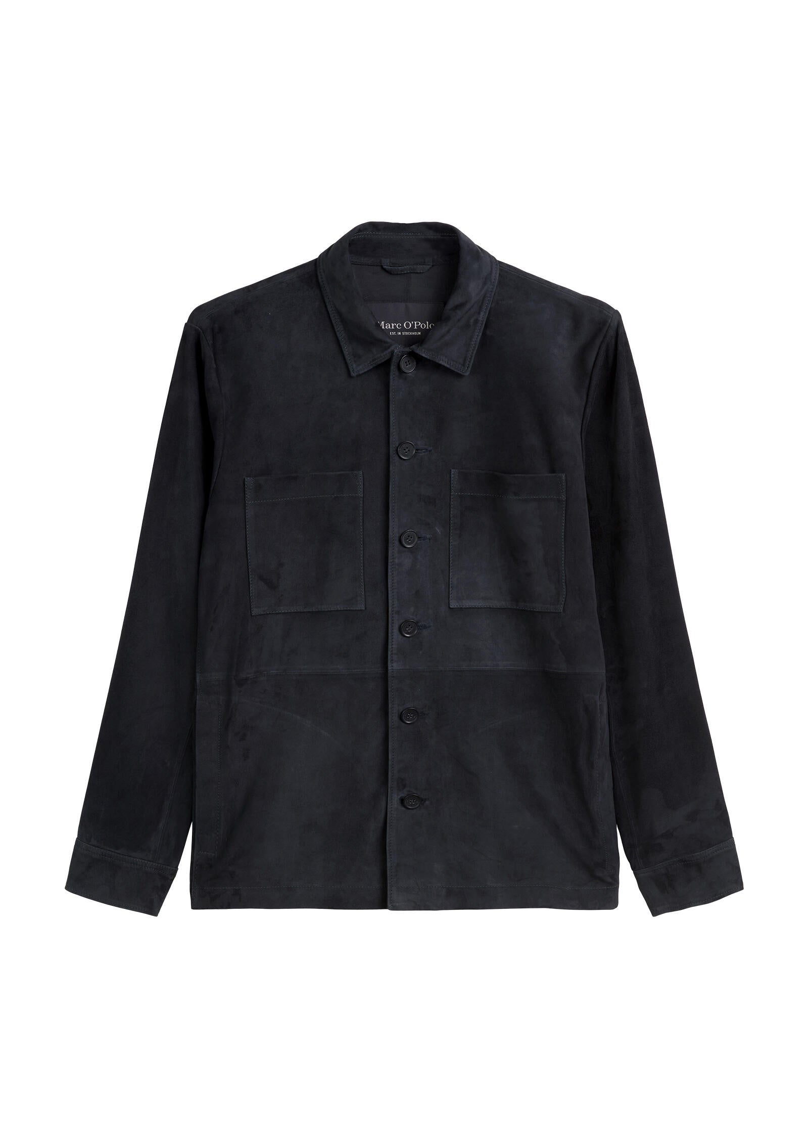 Lederjacke in Hemd-Optik - 898-dark navy - Blau