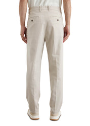 Stoffhose Relaxed Fit - 707-gray silk - Beige