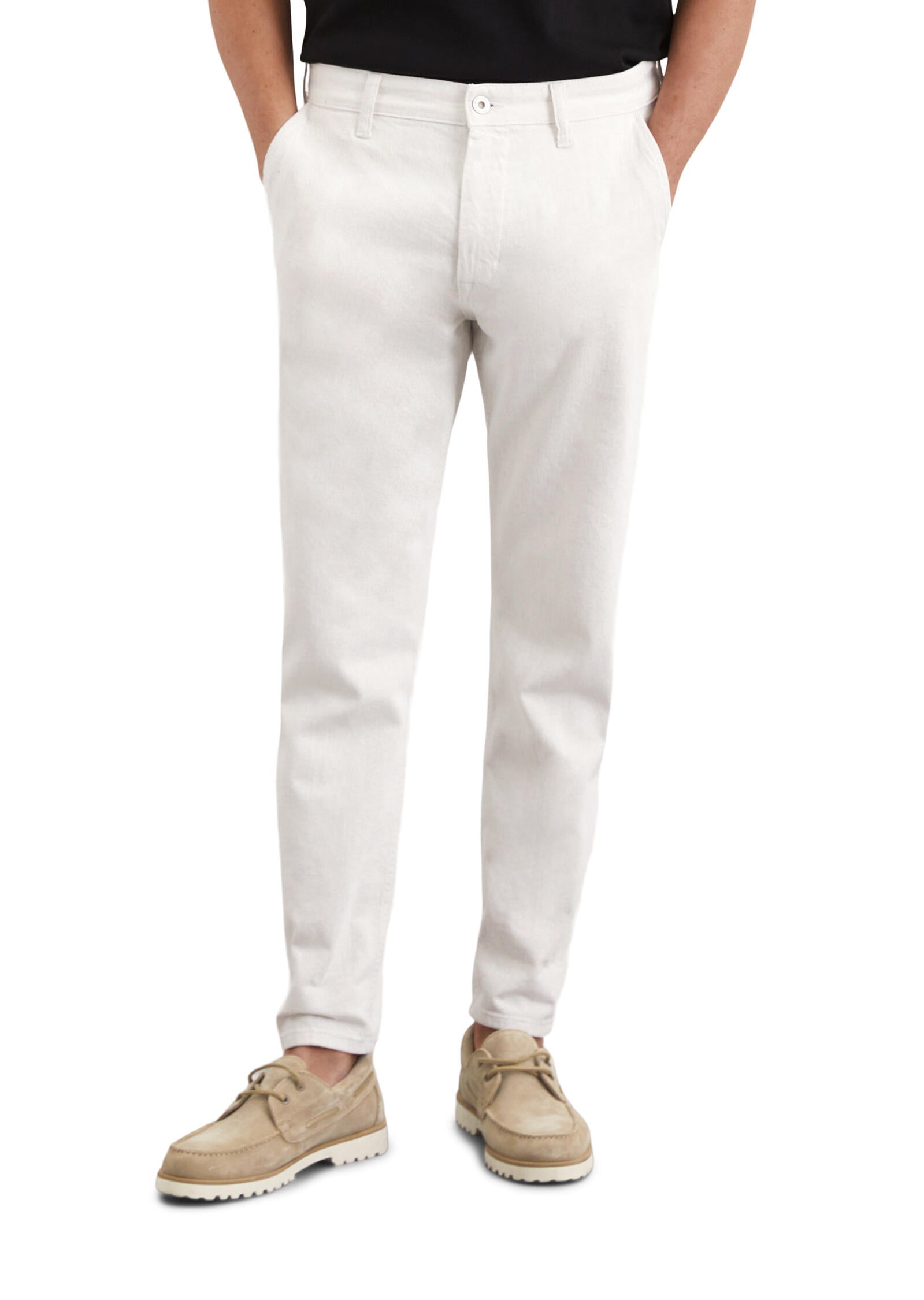 Jeans Tapered Fit - 006-Nappy ecru light wash - Grau