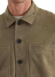 Lederjacke in Hemd-Optik - 734-coffee beans - Braun