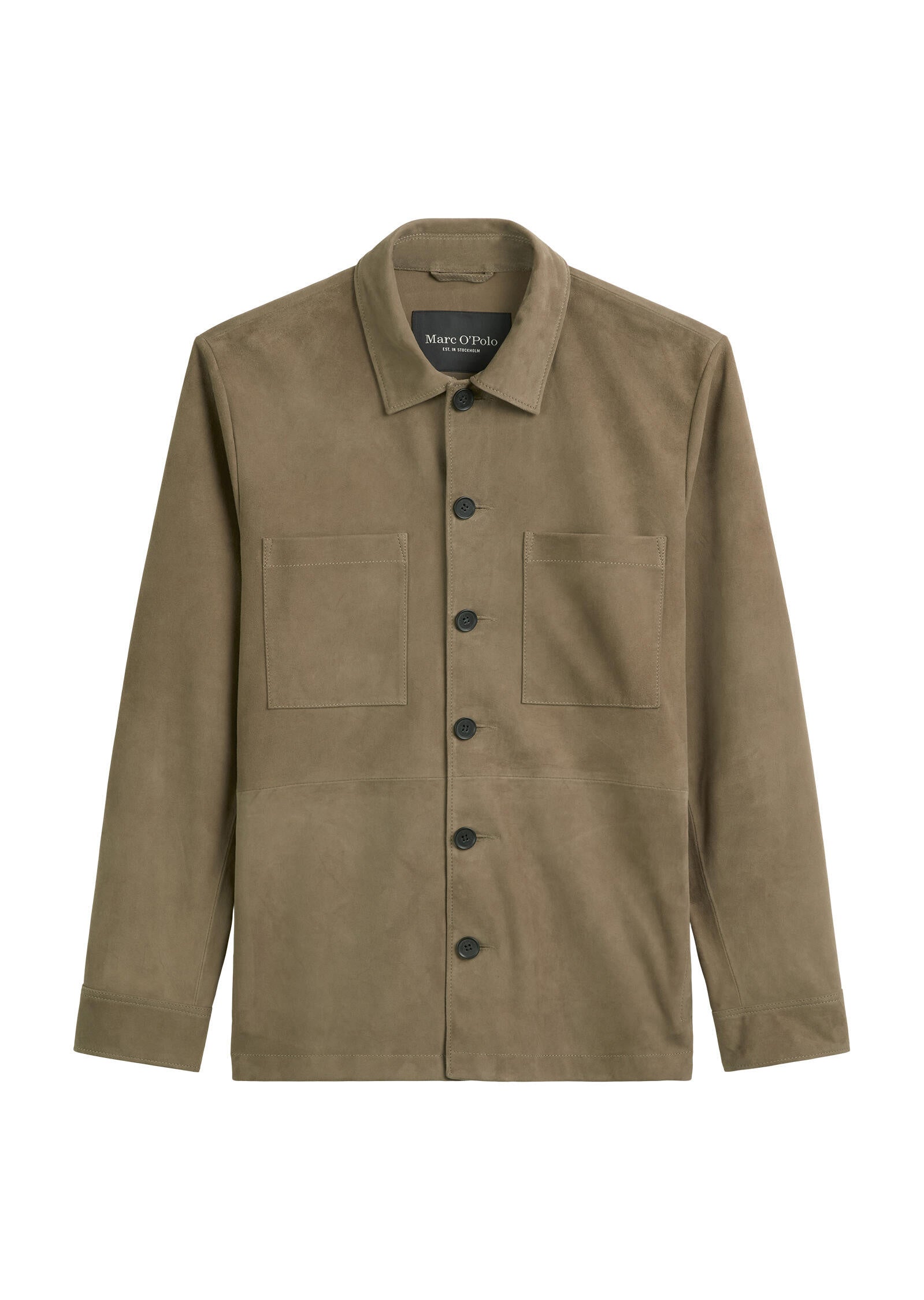 Lederjacke in Hemd-Optik - 734-coffee beans - Braun