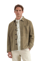 Lederjacke in Hemd-Optik - 734-coffee beans - Braun