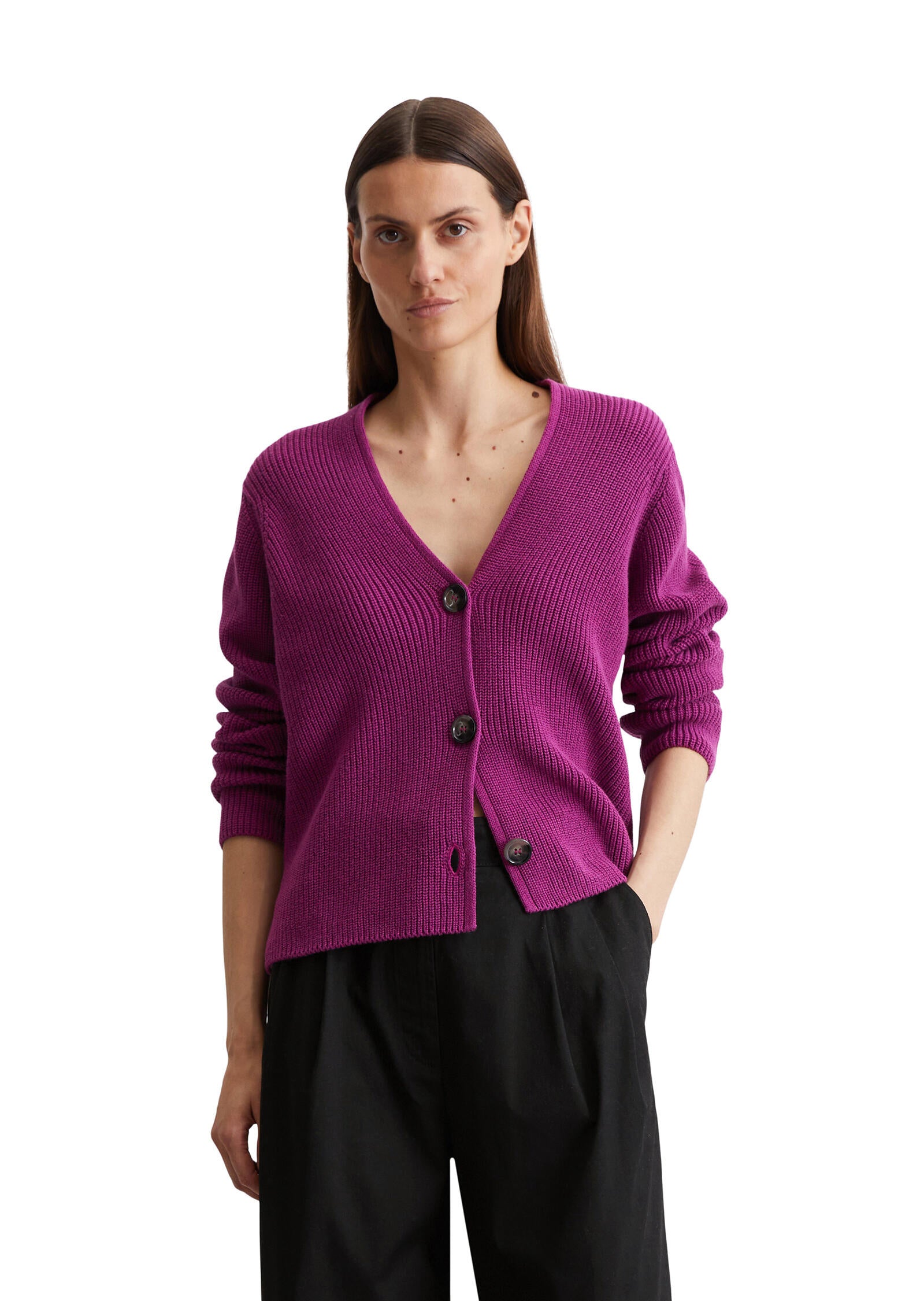 Cardigan aus Baumwolle - 650-fresh berry - Violett