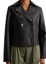 Lederjacke Regular Fit - 0001-Black - Schwarz