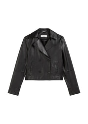 Lederjacke Regular Fit - 0001-Black - Schwarz