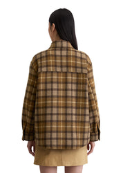 Overshirt Relaxed Fit aus Wollmix - K99-big check - Braun