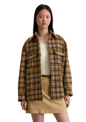 Overshirt Relaxed Fit aus Wollmix - K99-big check - Braun