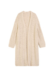 Oversize-Cardigan aus Alpakawolle-Mix - 174-natural stone - Weiß