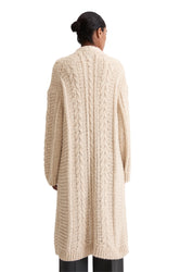 Oversize-Cardigan aus Alpakawolle-Mix - 174-natural stone - Weiß