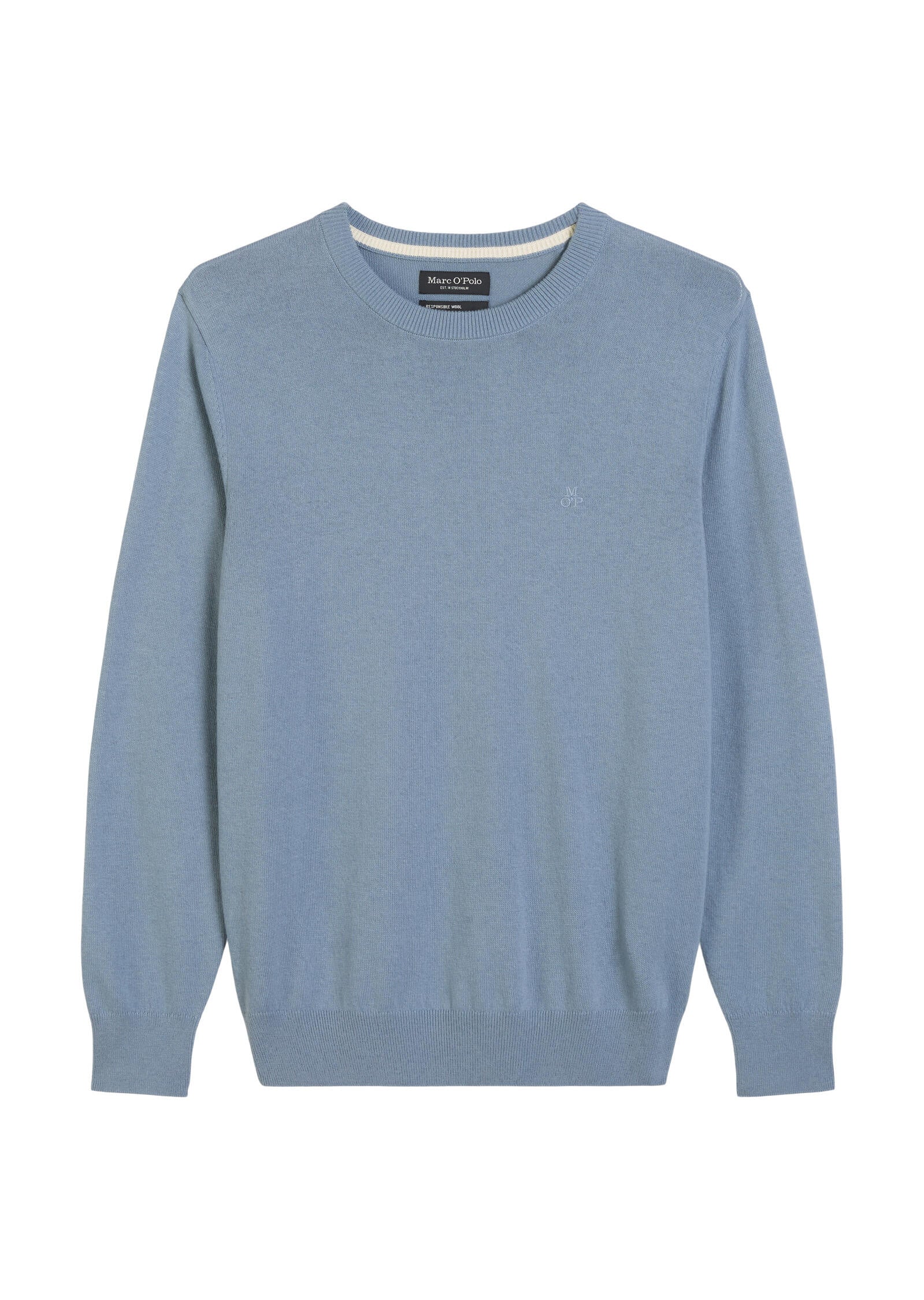 Strickpullover aus Baumwollmix - 838-meltwater - Blau