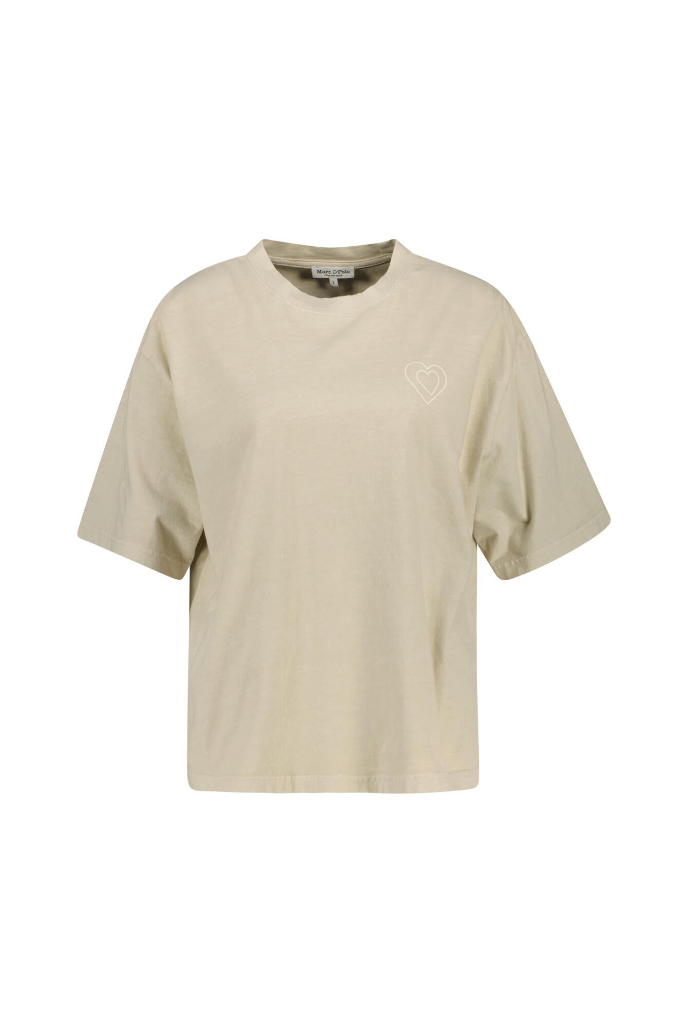 T-Shirt oversized aus Baumwolle - 0914-Linen Beige - Beige