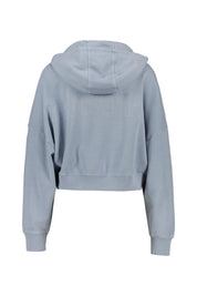 Sweatshirtjacke oversized aus Baumwolle - 0904-Grey Horizon - Blau