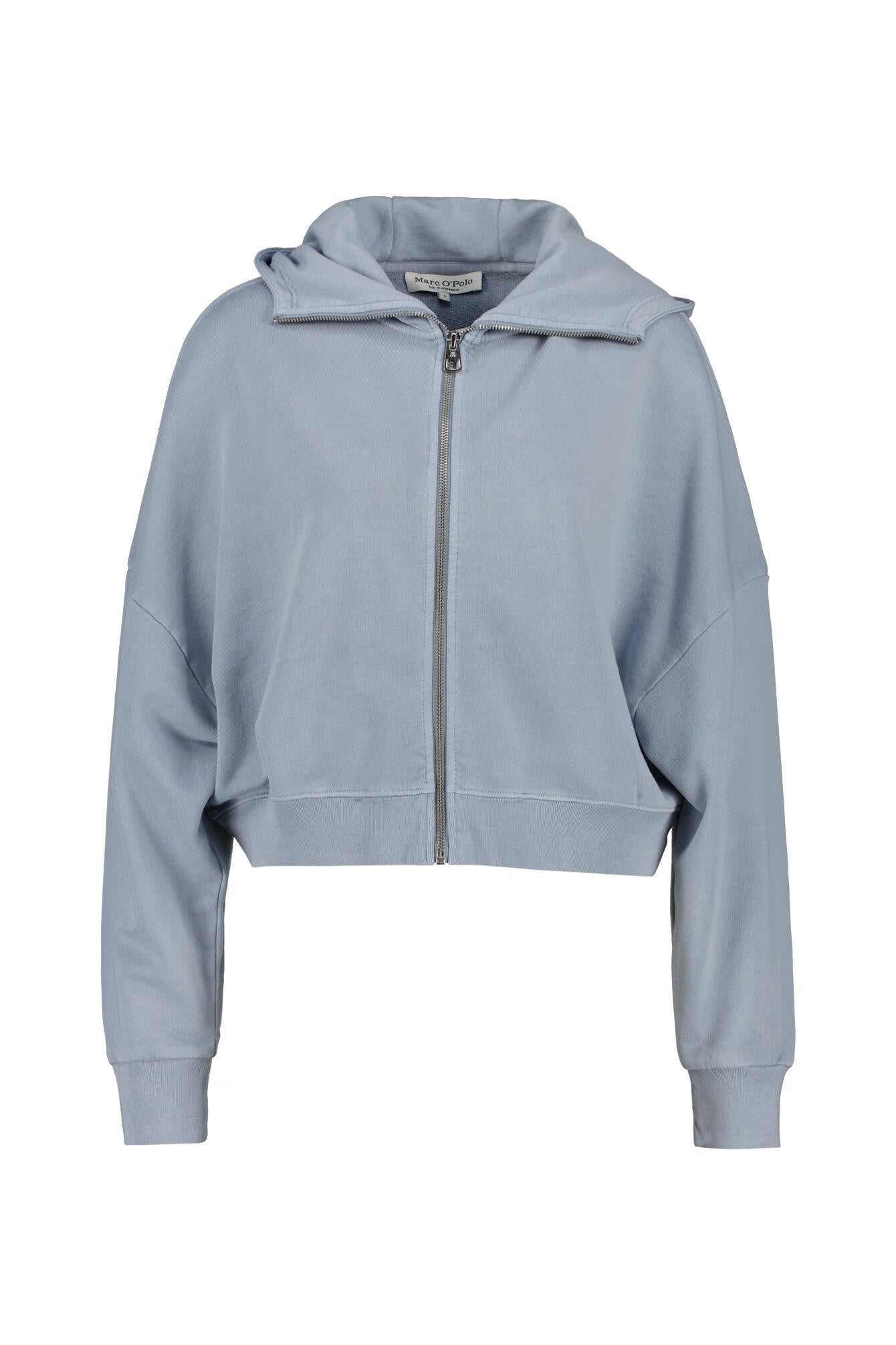 Sweatshirtjacke oversized aus Baumwolle - 0904-Grey Horizon - Blau