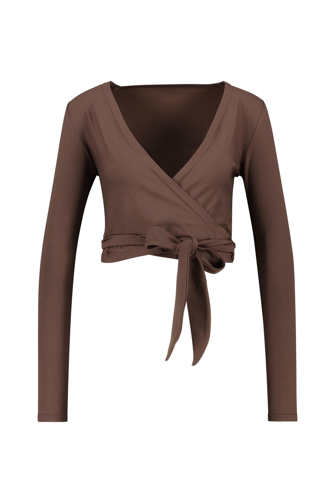 Funktionsshirt gewickelt - 147-Brown - Braun
