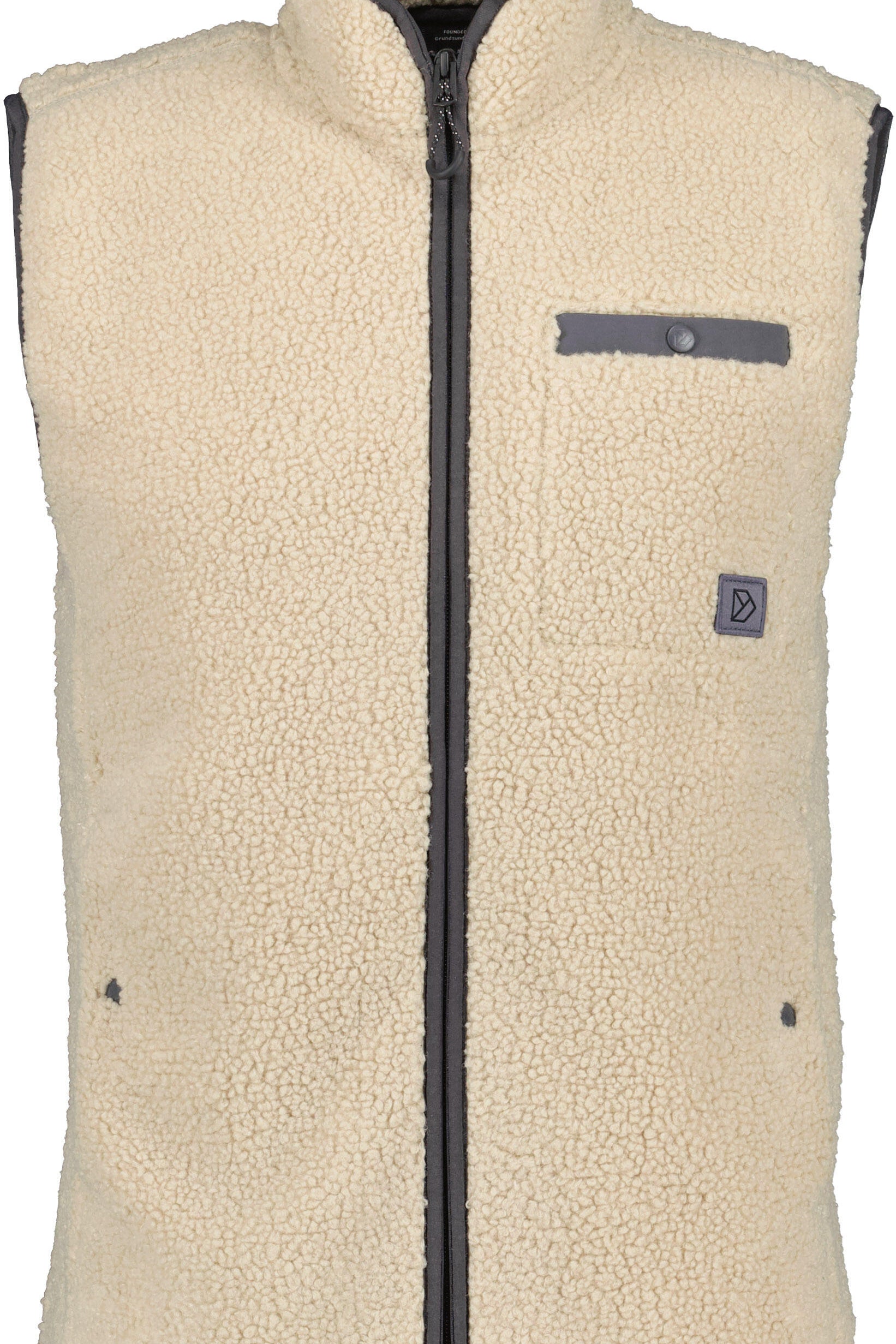 Fleeceweste POLLUX mit Stehkragen - 569-Clay Beige - Beige