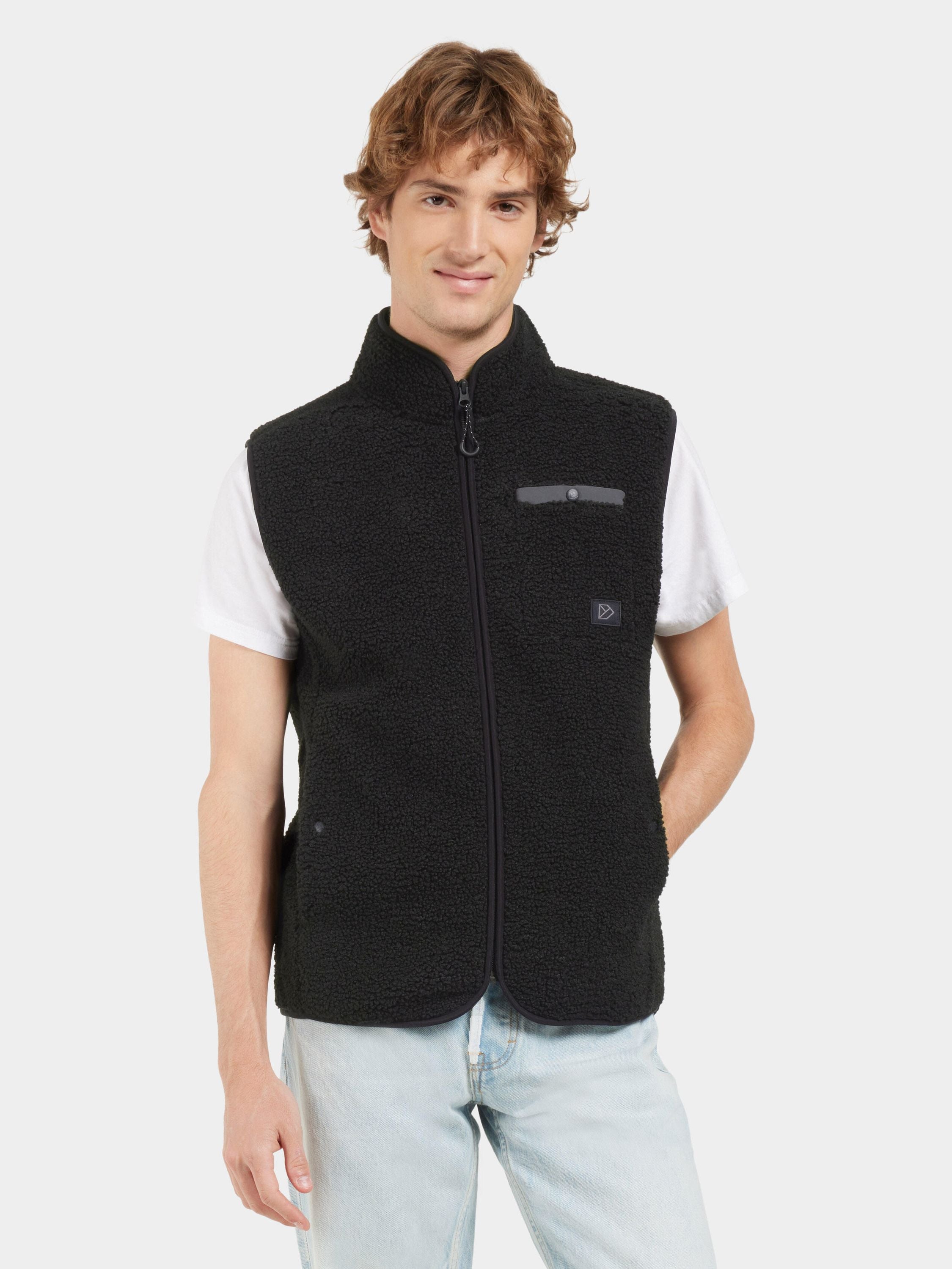 Fleeceweste POLLUX mit Stehkragen - 060-Black - Schwarz