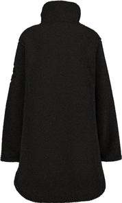 Teddymantel mit Stehkragen - 060-Black - Schwarz