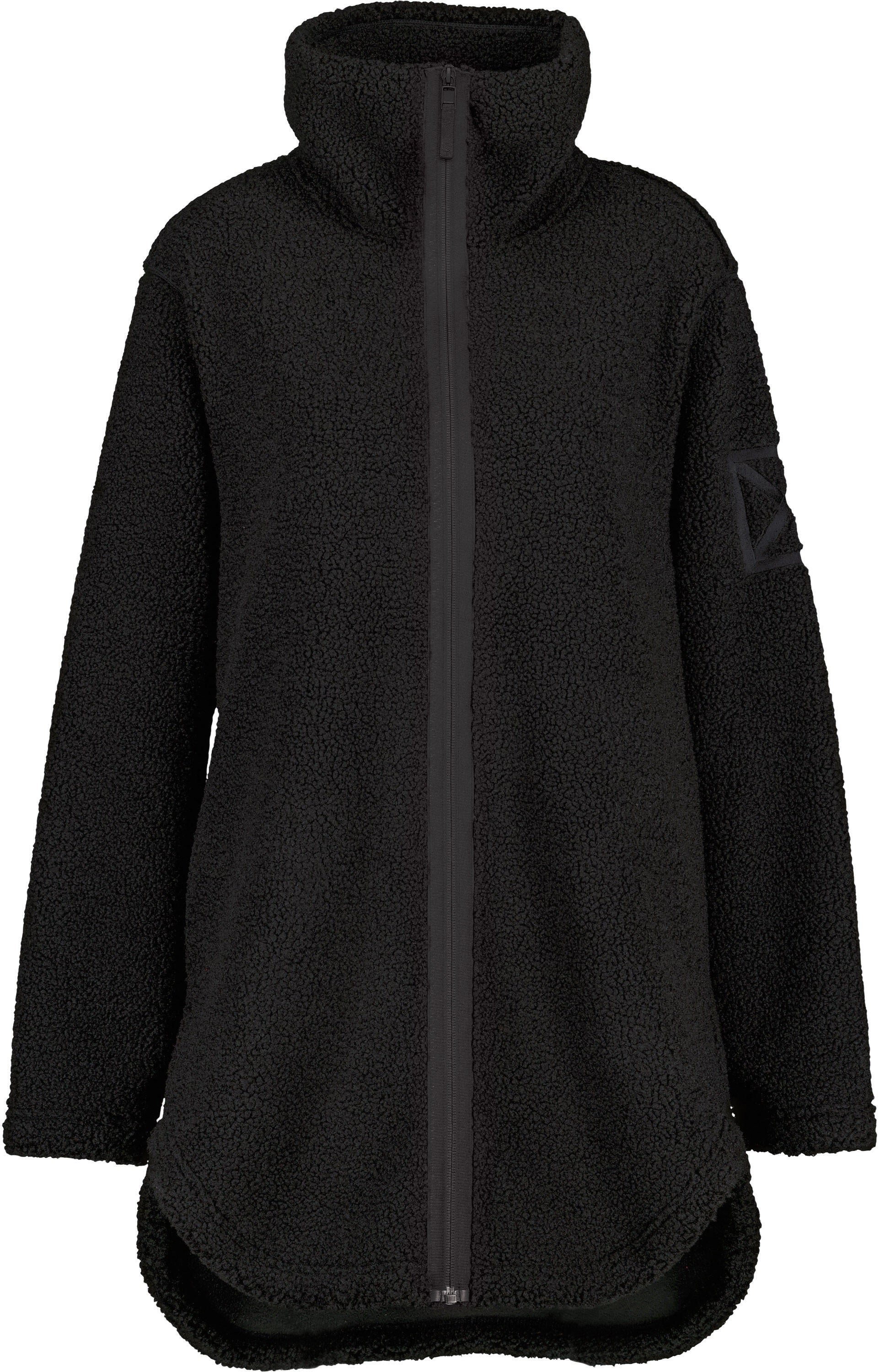 Teddymantel mit Stehkragen - 060-Black - Schwarz