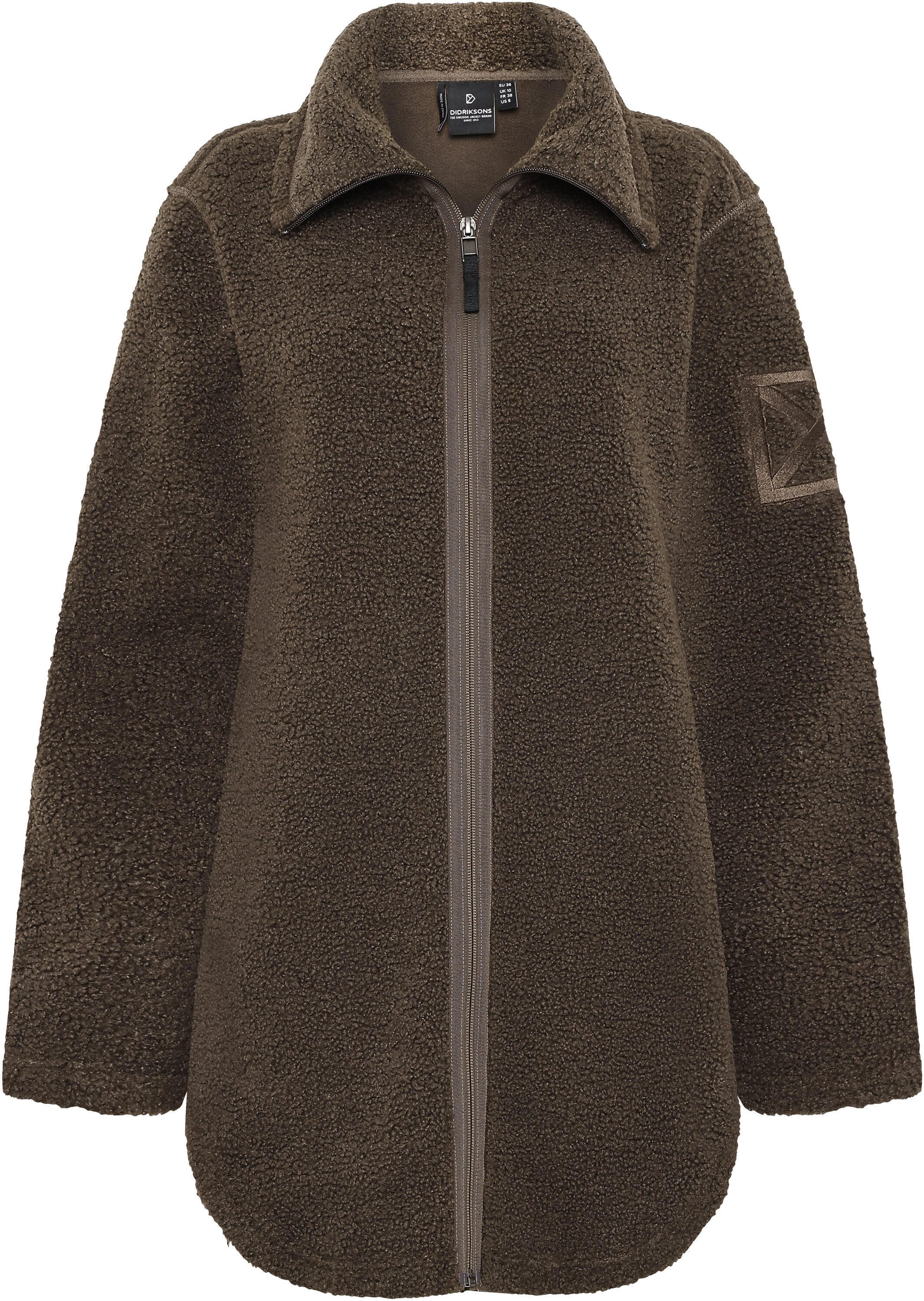 Teddymantel mit Stehkragen - F11-Dark Mocha - Braun