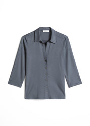 Bluse aus Viskose - 0374-Blue Graphite - Blau