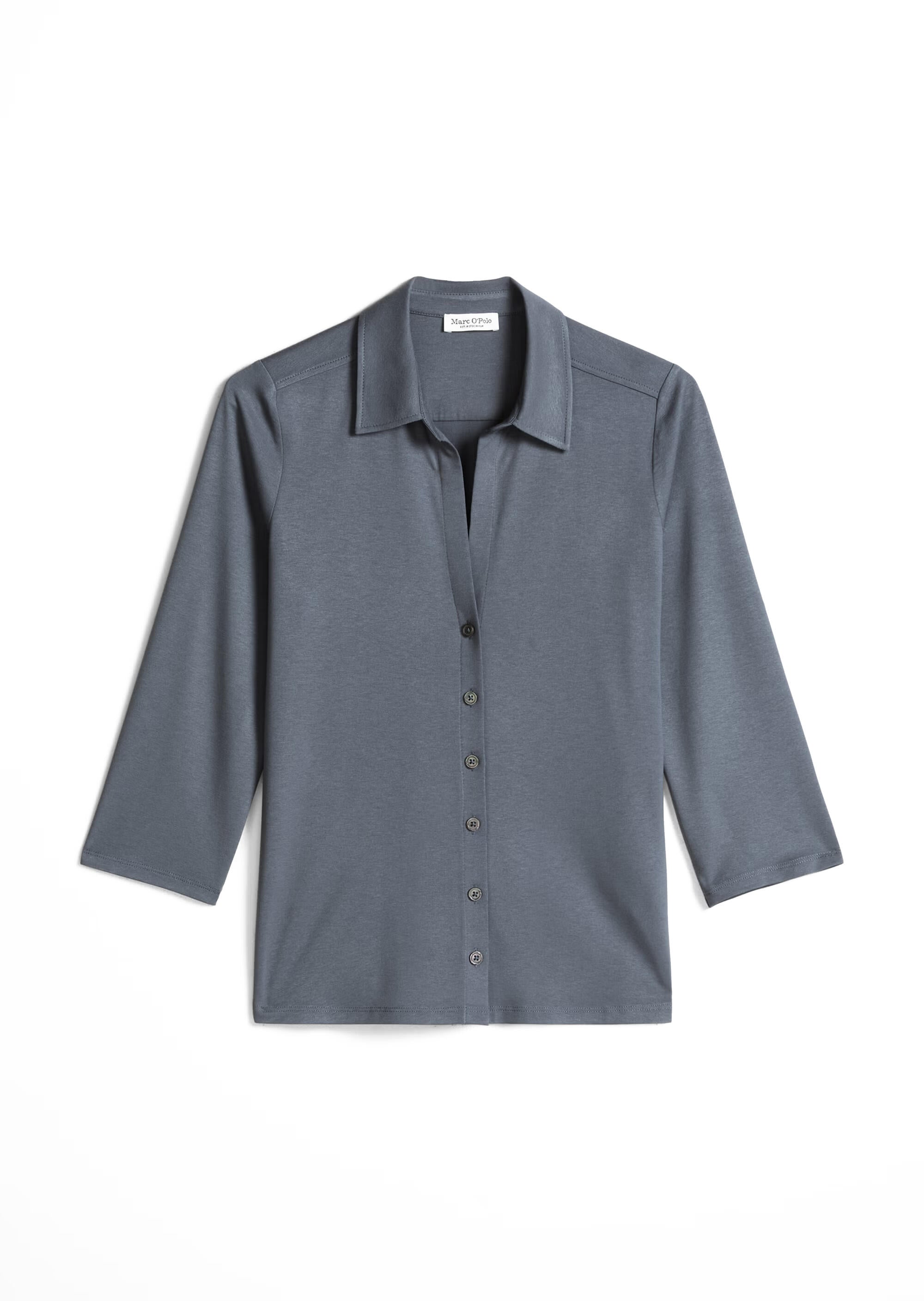 Bluse aus Viskose - 0374-Blue Graphite - Blau