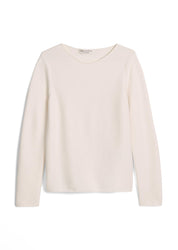 Strickpullover aus Baumwolle - 1180-White Cotton - Weiß