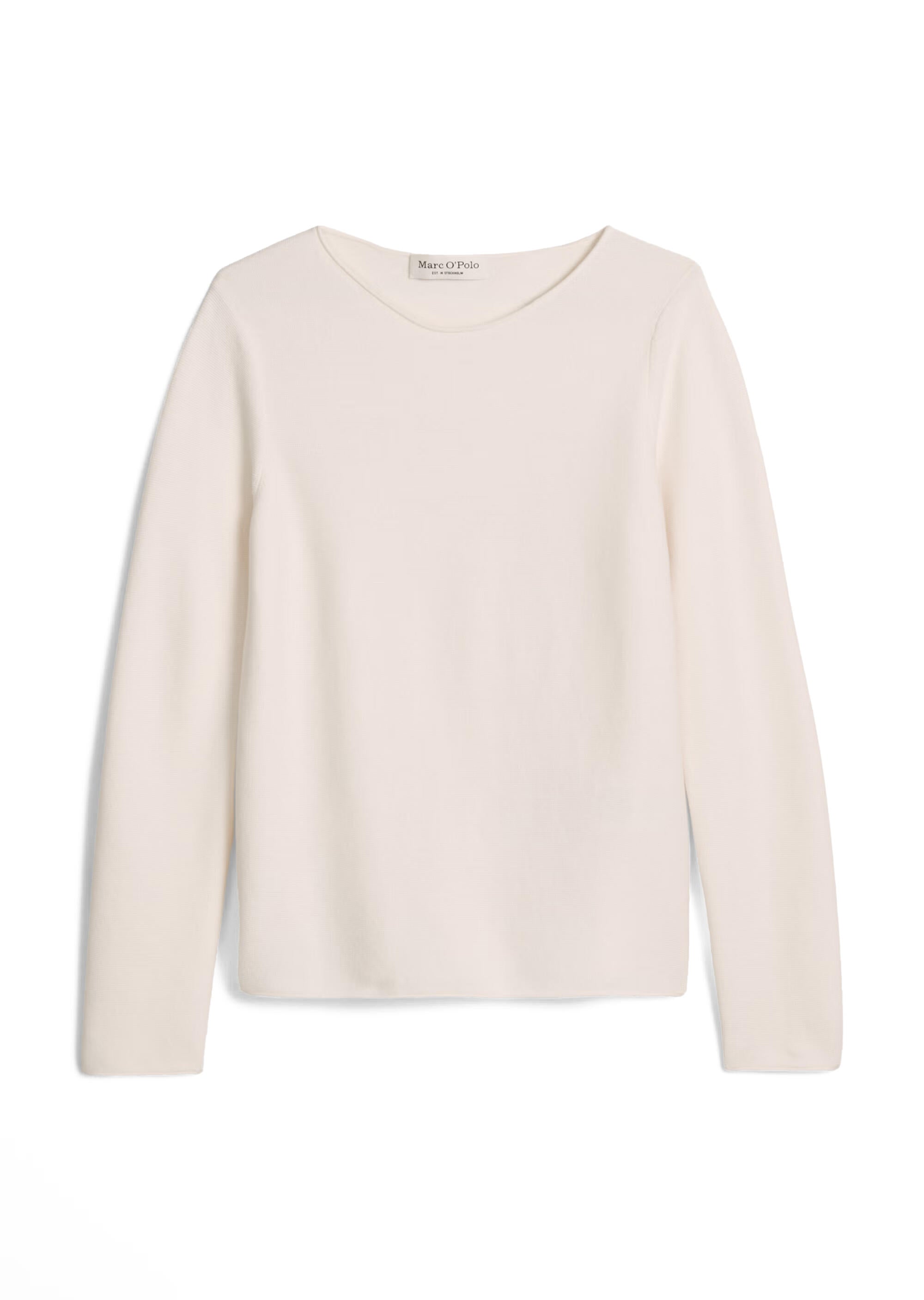 Strickpullover aus Baumwolle - 1180-White Cotton - Weiß