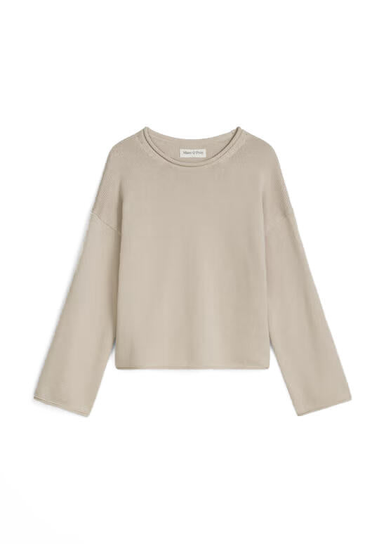 Strickpullover aus Baumwolle - 0914-Linen Beige - Beige