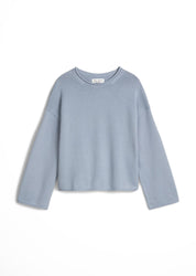 Strickpullover aus Baumwolle - 0904-Grey Horizon - Blau